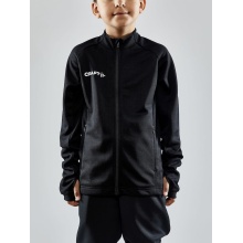 Craft Training Jacket Evolve Full Zip - durable mid-layer jacket made of stretch material - black children