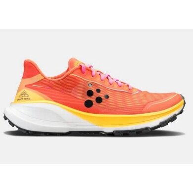 Craft Trail Running Shoes Pure Trail (Rock Plate, ultralight) orange/yellow/white Men