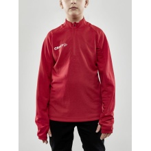 Craft Sport Long Sleeve Shirt Evolve Halfzip - durable, made of stretch material - red Kids