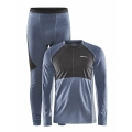 Craft Functional Underwear Set CORE Wool Mix (Long Sleeve Shirt + Long Pants) blue/gray Men