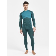 Craft Functional Underwear Set CORE Wool Mix (Long Sleeve Shirt + Long Pants) opal blue/teal green Men