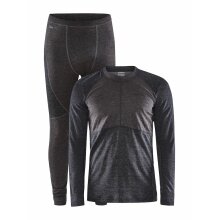 Craft Functional Underwear Set CORE Wool Mix (Long-sleeved shirt + long trousers) black/dark grey Men