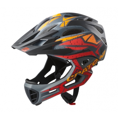 Cratoni Bike Helmet C-Maniac PRO (Full Protection) matte black/red/orange