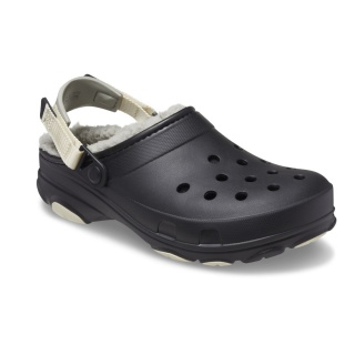 Crocs All Terrain Lined Clog Sandals (with lining, sturdy outsole) black/beige - 1 pair