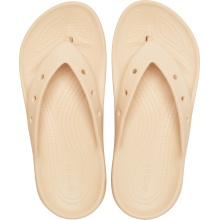 Crocs Toe Sandal Classic Flip V2 (light, buoyant Croslite foam material) beige/brown - 1 pair