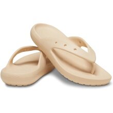 Crocs Toe Sandal Classic Flip V2 (light, buoyant Croslite foam material) beige/brown - 1 pair