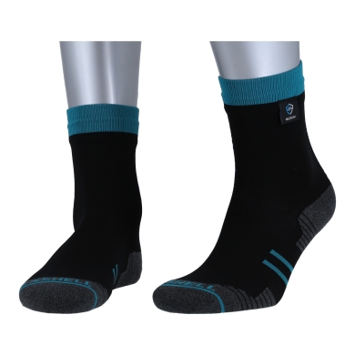 DexShell Running Sock Lite (waterproof) black/aqua blue - 1 Pair