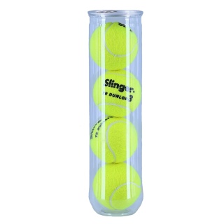 Dunlop Tennis Balls Fort TR Plus (Internal Pressure, specially for Slinger Ball Machine) yellow - Pack of 4