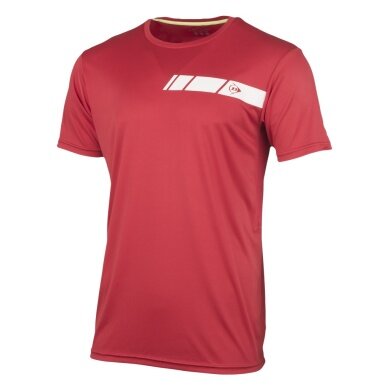 Dunlop Tennis T-shirt Club Crew (100% Polyester) red Men