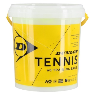 Dunlop Tennis Balls Training (pressureless) yellow 60 pieces incl. bucket