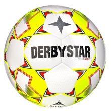 Derbystar Football Apus S-Light (ideal for young children, F and E youth, 290g) white/yellow/red - 1 ball