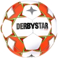 Derbystar Football Atmos S-Light AG (ideal for F and E youth, artificial grass ball, 290g) white/orange - 1 ball