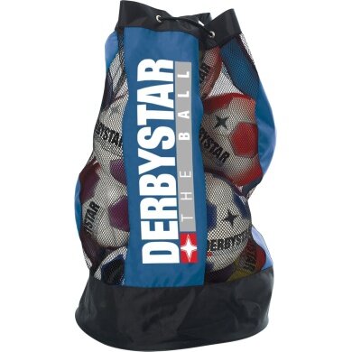 Derbystar Ball bag for 10 balls with separate inner compartment blue