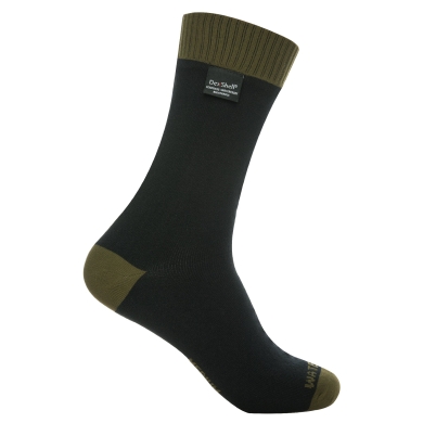 DexShell Walking Sock Thermlite (waterproof) black/olive green - 1 Pair