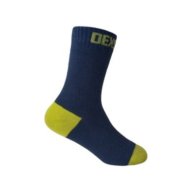 DexShell Sportsock Ultra Thin (very thin, waterproof) navy/lime Kids - 1 Pair