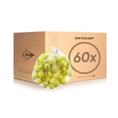 Dunlop Tennis Balls Training (pressureless) yellow Polybag 60 pieces