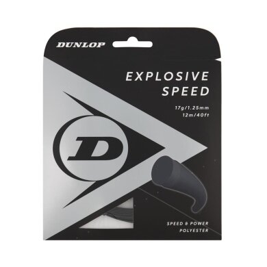 Dunlop Tennis String Explosive Speed (Durability + Power) Black 12m Set