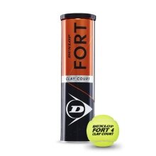 Dunlop Tennis Balls Fort Clay Court (Clay) Can of 4