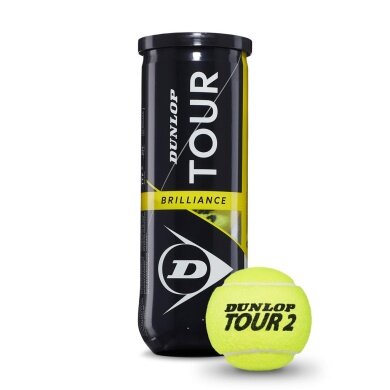 Dunlop Tennis Balls Tour Brilliance Can of 3