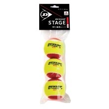 Dunlop Method Balls Stage 3 yellow/orange Bag of 3