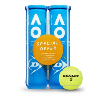 Dunlop Tennis Balls Australian Open Can 2x4 Bi-Pack