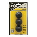 Dunlop Squashball Pro (2 yellow dots, speed very slow) black blister packaging - 3 balls