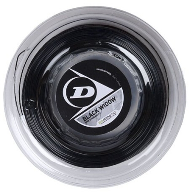 Dunlop Tennis String Black Widow (Durability+Spin) black 200m roll