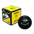 Dunlop Squashball Pro (2 yellow dots, speed very slow) black - 1 ball