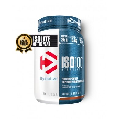 Dymatize Iso100 Hydrolyzed Isolate Protein Powder Gourmet Chocolate 932g Can