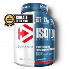 Dymatize Protein Powder Iso100 Hydrolyzed Isolate Strawberry 2264g Can