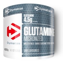 Dymatize Glutamine Micronized (L-Glutamine, Neutral Taste) 400g Can