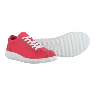 ECCO Soft Zero Sneakers (ECCO Leather) red/pink Ladies