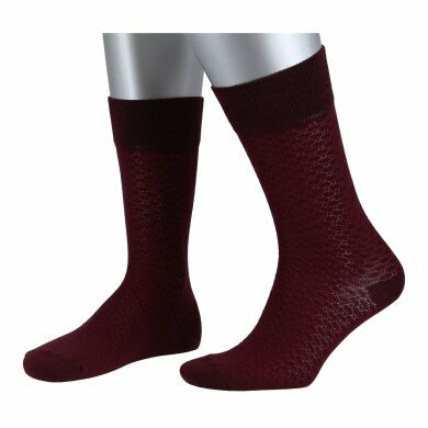 ECCO Daily Sock Crew Classic Honeycomb (made of cotton and polyamide) burgundy Men - 1 pair