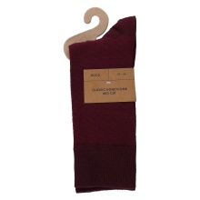 ECCO Daily Sock Crew Classic Honeycomb (made of cotton and polyamide) burgundy Men - 1 pair