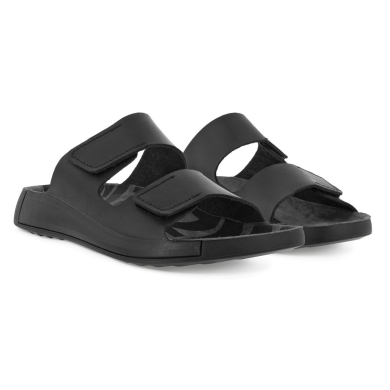 ECCO Sandal Cozmo Flat (Nubuck leather, flexible sole) black Men