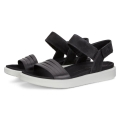 ECCO Flowt Flat Sandal (Leather) Black Ladies