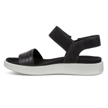 ECCO Flowt Flat Sandal (Leather) Black Ladies