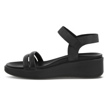 ECCO Sandal Flowt LX Wedge (Full Grain and Nubuck Leather) Black Women