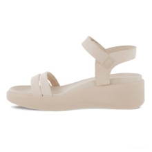 ECCO Sandal Flowt LX Wedge (Full Grain and Nubuck Leather) limestone Women