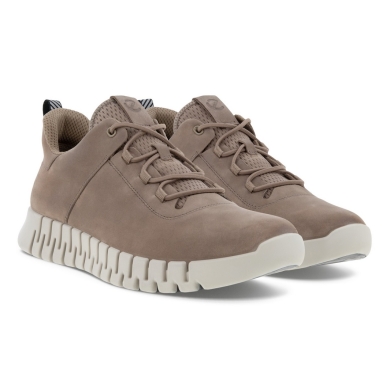 ECCO Sneaker Gruuv Lea (made of nubuck leather) taupe brown Men