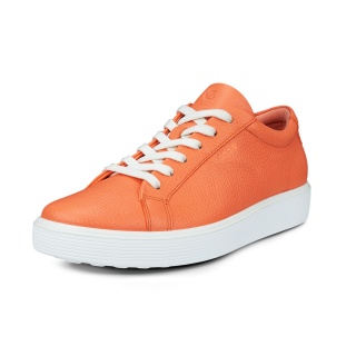 ECCO Sneaker Soft 60 (ECCO Leather) Coral Red Women