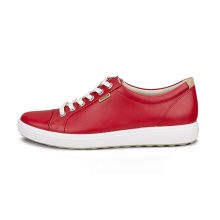 ECCO Soft 7 Sneaker (Nubuck Leather) Chili Red Ladies