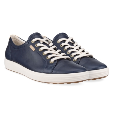 ECCO Soft 7 Sneaker (Nubuck Leather) navy blue/white ladies