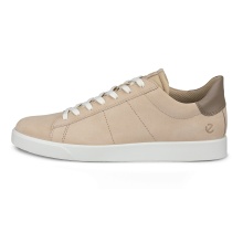 ECCO Sneaker Street Lite (Premium Leather and Suede) Sand Brown/Brown Men