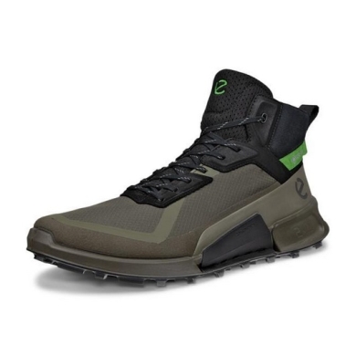 ECCO Biom 2.1 Mountain Mid GTX Hiking Shoes (Premium Nubuck Leather, Waterproof) Dark Green/Black Men's