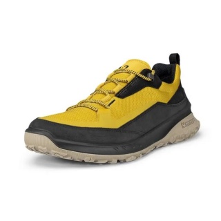 ECCO Hiking Shoes ULT-TRN Low (waterproof, nubuck leather) black/yellow Men's