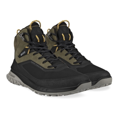 ECCO Winter Hiking Shoes ULT-TRN Mid WP PL Boots (waterproof, nubuck leather) black/dark green Men