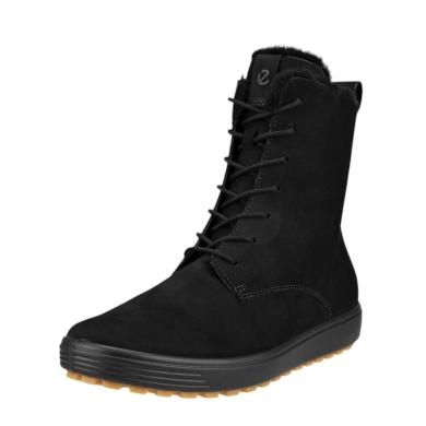 ECCO Winter Boots Soft 7 Tred (Nubuck Leather, Warm Lining) Black Ladies