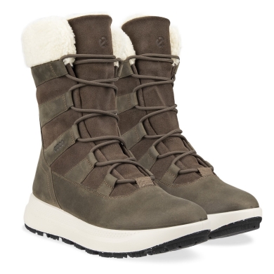 ECCO Winter Boots Solice Boot High (Nubuck Leather, Primaloft® Bio-Insulation) Dark Brown Women