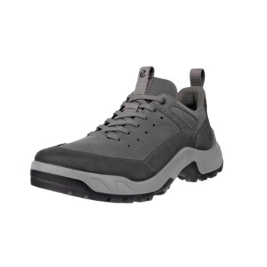 ECCO Offroad Lea Low Hiking Shoes (Nubuck Leather/Suede) Steel Grey Men's